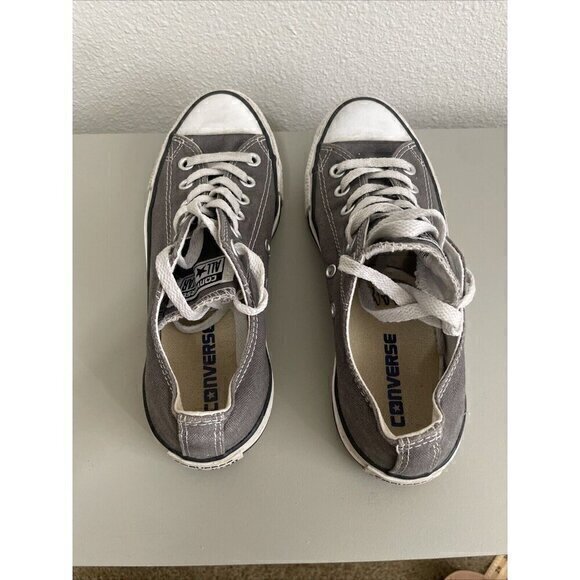 Converse All Star Low Top Canvas Sneakers Casual Shoes Gray Sneakers Size 7 - Picture 6 of 8